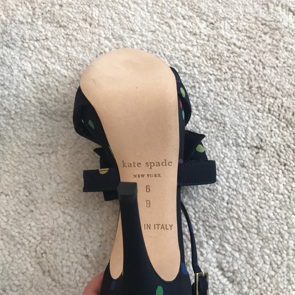 Kate Spade Navy And Colored Polka Dot Heels - Picture 4 of 4